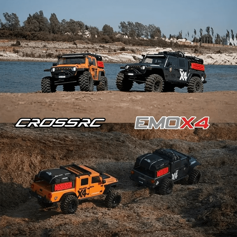 CROSSRC EMO X4 Big Leopard RC Car 4WD RTR 1:8 Climbing Crawler Off Road Rescue VehicleCROSSRCOrange