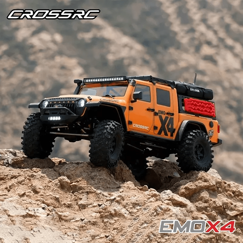 CROSSRC EMO X4 Big Leopard RC Car 4WD RTR 1:8 Climbing Crawler Off Road Rescue VehicleCROSSRCOrange