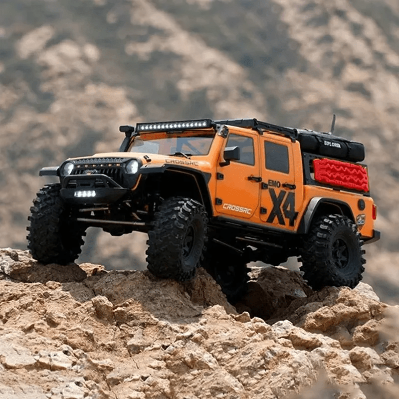 CROSSRC EMO X4 Big Leopard RC Car 4WD RTR 1:8 Climbing Crawler Off Road Rescue VehicleCROSSRCOrange