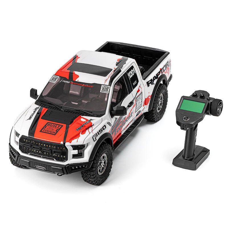 TRACTION HOBBY KM F150 FORD RAPTOR RC Car 1/8 RTR 2.4GHz Simulation Off - Road Climbing Crawler RC Car ToysTRACTION HOBBYWhite