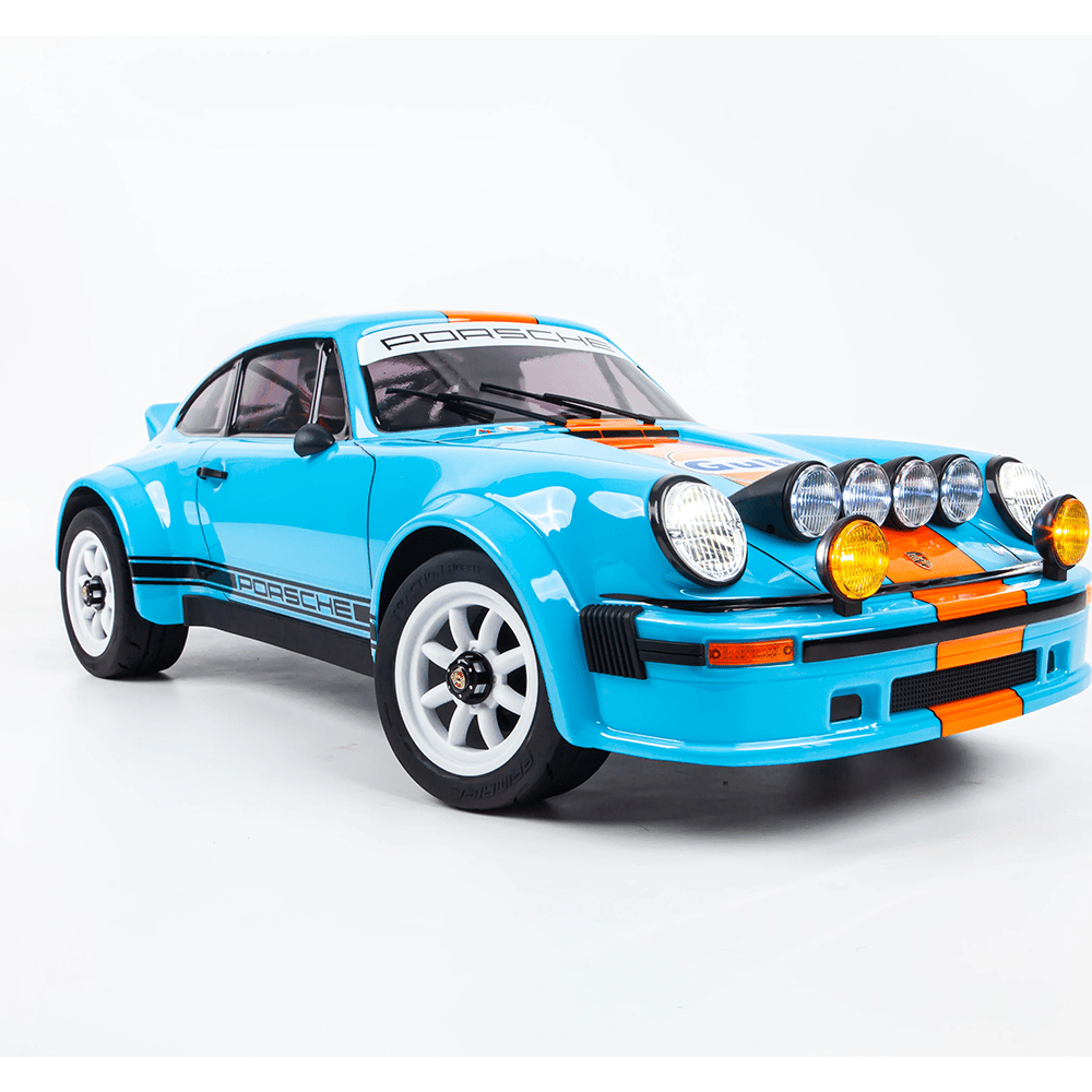 Traction Hobby & Primal RC Porsche 934 1/6 Scale RC Car - 6S Brushless Drift Racer (Battery/Charger Not Included)Traction HobbyLicensed Gulf Painting