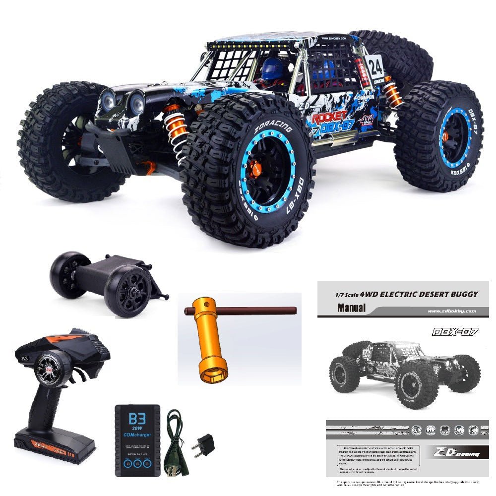ZD Racing DBX - 07 6S RC Car 1/7 6S Electric Brushless Desert Buggy Remote Control RC CarZD RacingBlue