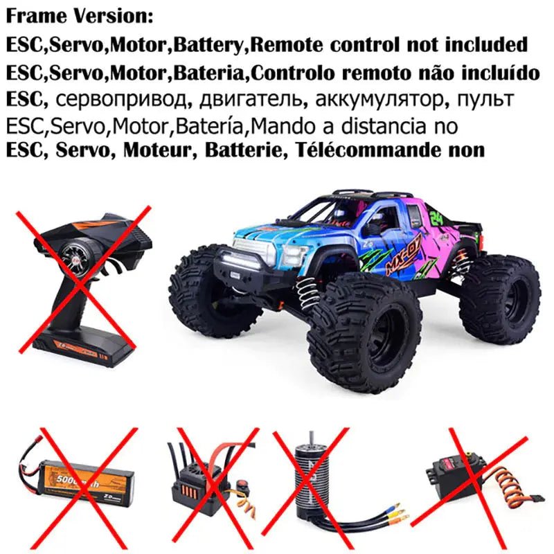 ZD Racing MX - 07 1/7 4WD 6S or 8S Electric Brushless Monster Truck Remote Control RC CarZD RacingBlue
