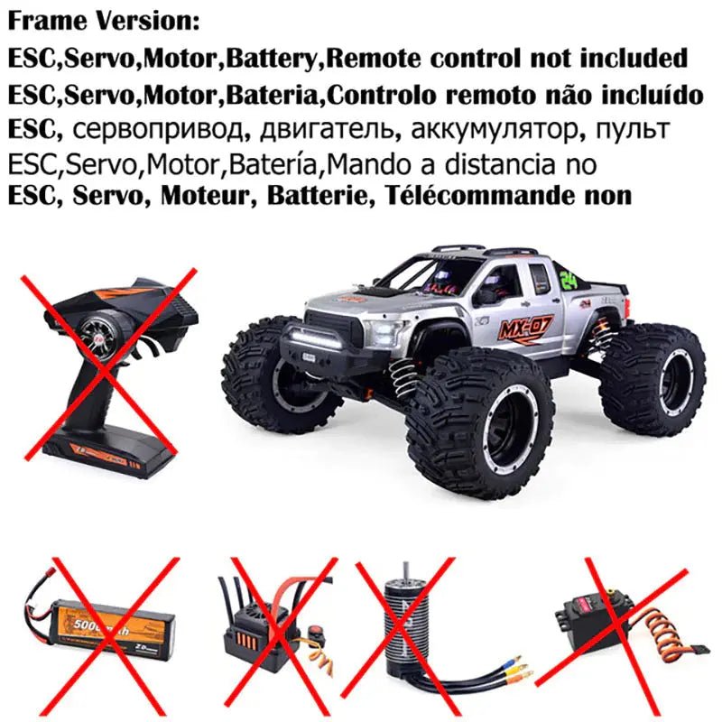 ZD Racing MX - 07 1/7 4WD 6S or 8S Electric Brushless Monster Truck Remote Control RC CarZD RacingSilver